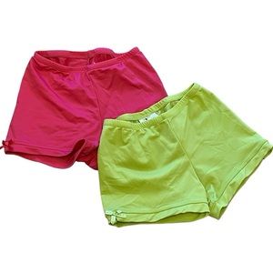 Monkeybar Buddies size 6x 2 pair of nylon spandex playground shorts
